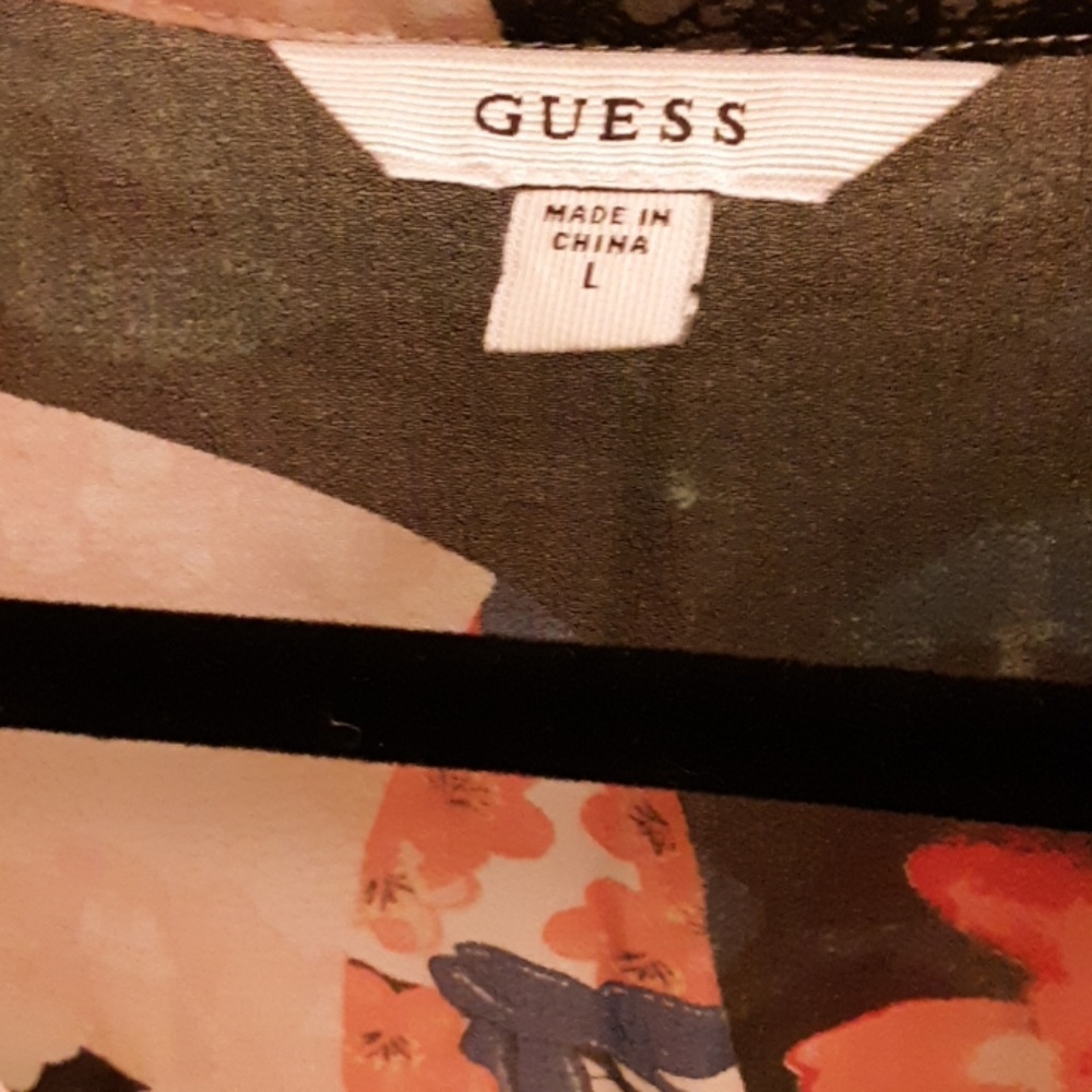 Guess Patchwork Blouse Size Large - image 5